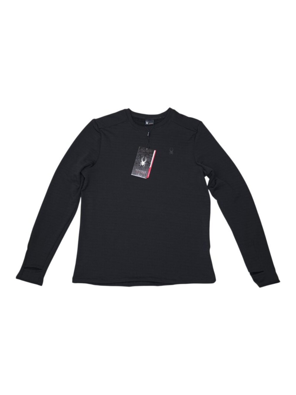 Spyder Active Mens Medium Long Sleeve Performance Shirt With Thumbhole Slits